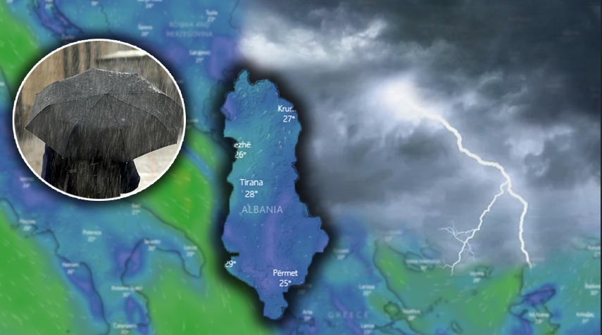 Shiu “pushton” Shqipërinë, si do të jetë moti pasditen e sotme dhe nesër, surpriza të hënën