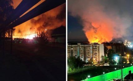 VIDEO/ Zjarr në njësinë ushtarake pranë Moskës, tymi “pushton” qiellin