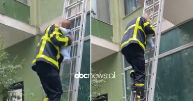 VIDEO/ Foshnja mbetet e mbyllur në shtëpi te “Fresku”, zjarrfikësit heronj e nxjerrin në krah shëndoshë e mirë