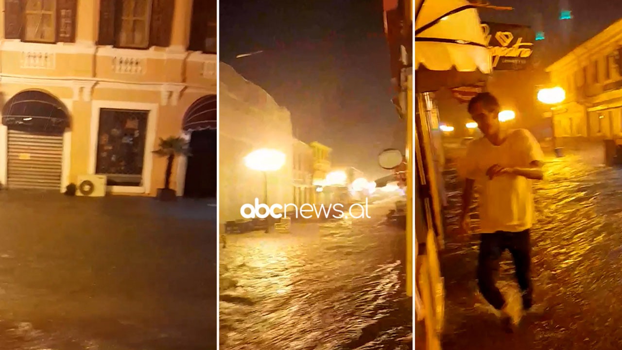 Përmbytet Shkodra gjatë natës, pedonalja kthehet në “lumë të rrëmbyeshëm”