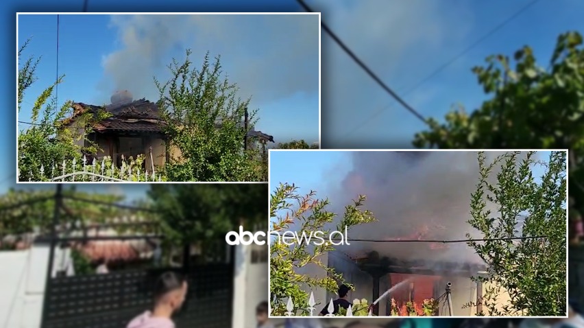 Përfshihet nga flakët e zjarrit shtëpia në Patos