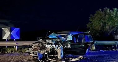 VIDEO/ Aksident i rëndë në Elbasan-Peqin, një i vdekur dhe dy të plagosur