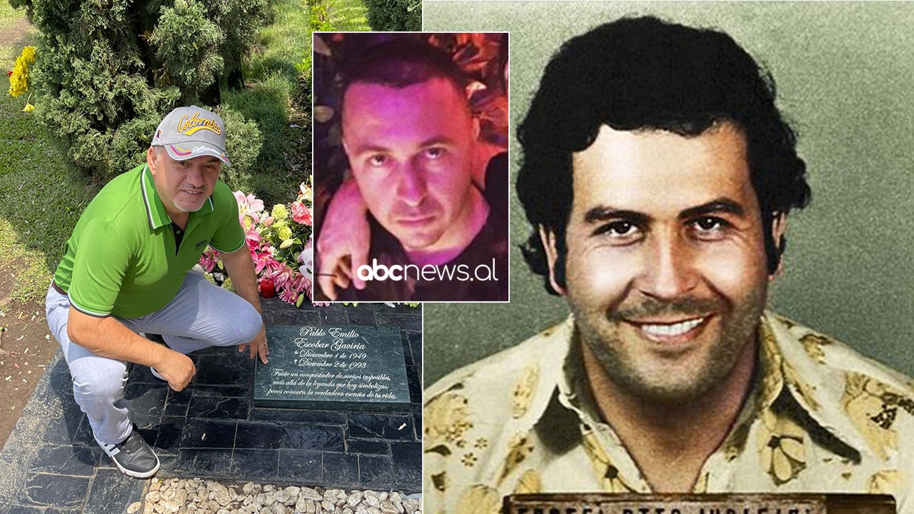FOTO LAJM/ Mesazhi i koduar i Artan Hoxhës mbi varrin e Pablo Escobarit
