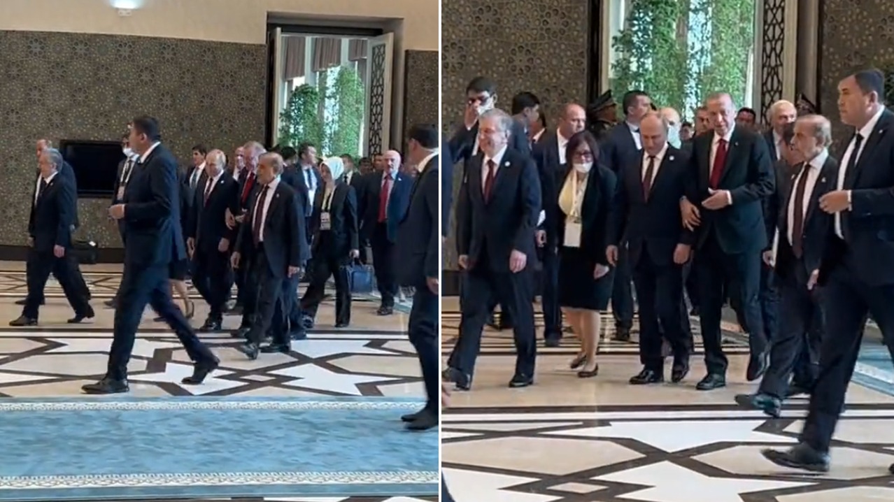 VIDEO/ Putin dhe Erdogan ecin krahë për krahë në Samitin e Shangait, momenti bëhet viral në rrjet