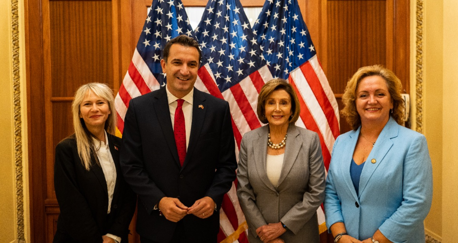 Veliaj in Washington, hosted by the Speaker of the Congress, Nancy Pelosi and the former candidate for President