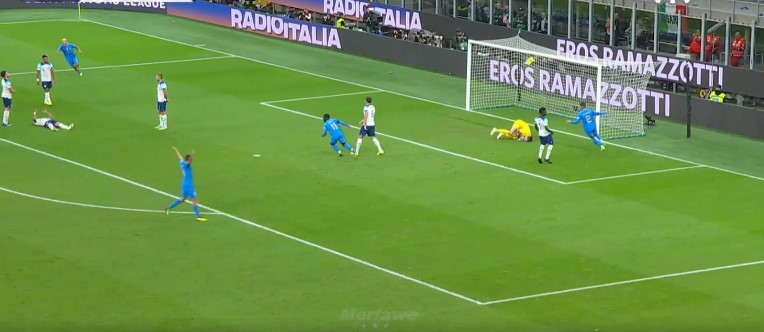 VIDEO/ Zhbllokohet sfida, Italia kalon në avantazh ndaj Anglisë me një gol fantastik