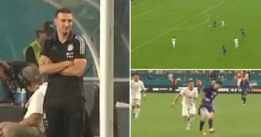 Shikoni reagimin e trajnerit argjentinas pas golit të Messit, ai nuk mund t’i hiqte sytë nga Leo