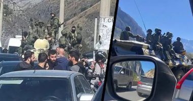 FOTO/ Ushtria mbërrin në kufi, kaos me rusët që duan të arratisen