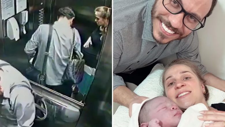 VIDEO/ Po shkonte në spital, momenti heroik kur gruaja lind foshnjën në ashensor, e ndihmon burri