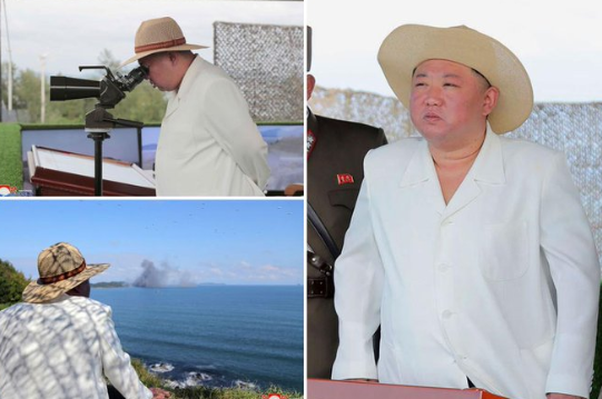 FOTO/ Me kapele dhe i veshur me të bardha, Kim Jong Un tërheq vëmendjen me stilin e tij