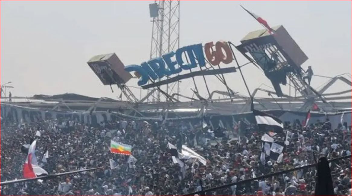 Pamje tronditëse nga Kili, shembet tribuna plot me tifozë, 10 të plagosur