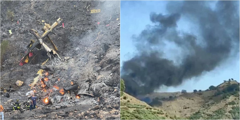 VIDEO/ U nis të shuante zjarrin në pyll, rrëzohet aeroplani: Dy personat në bord dyshohet të kenë humbur jetën