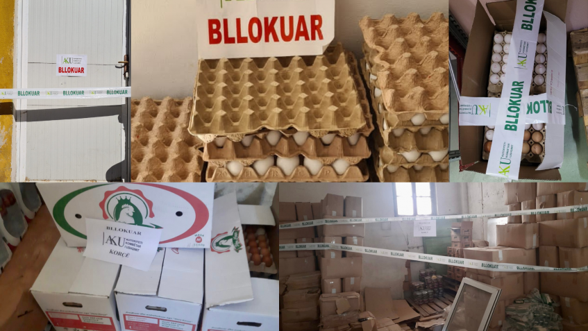 “Ushqime të pasigurta për konsum,” AKU vendos 21 milionë lekë gjoba në Korçë, bllokohen 20,000 kokrra vezë