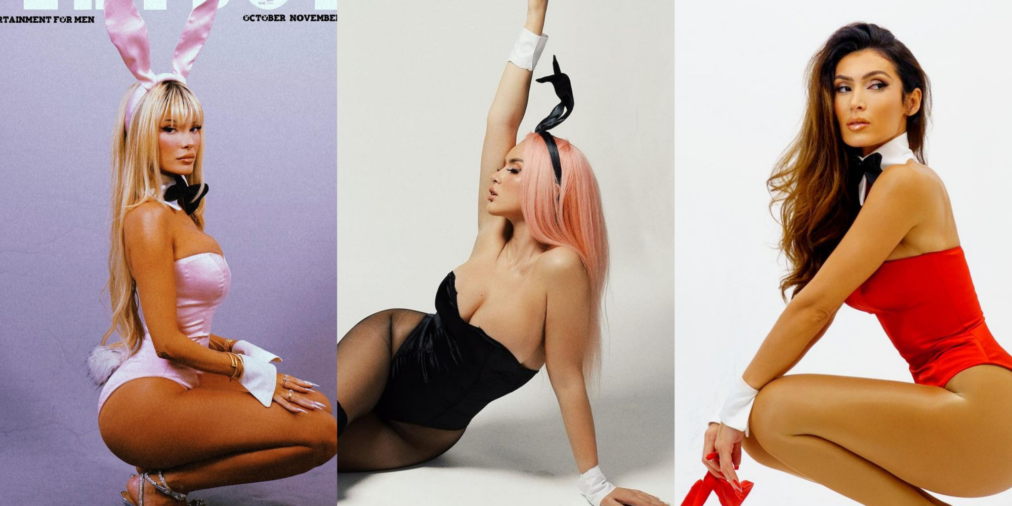 U “maskuan” si modele të Playboy, Antonela Berisha bën “xing” me Era dhe Nora Istrefin