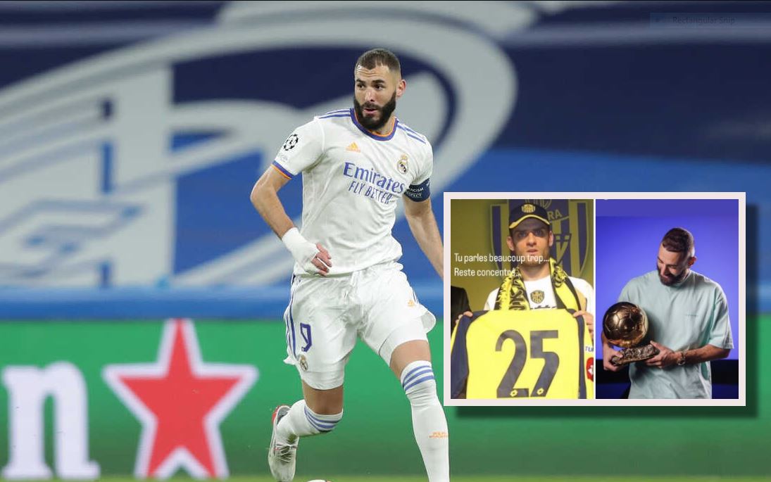 FOTO/ “Ti flet shumë, mos u huto”, Benzema ka postuar një foto me Topin e Artë në përgjigje të kritikave të Rothen