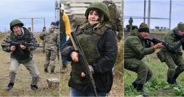 FOTO/ Ende s’u ka ardhur radha, civilë rusë në moshë të mesme nisin stërvitjet për të luftuar në Ukrainë