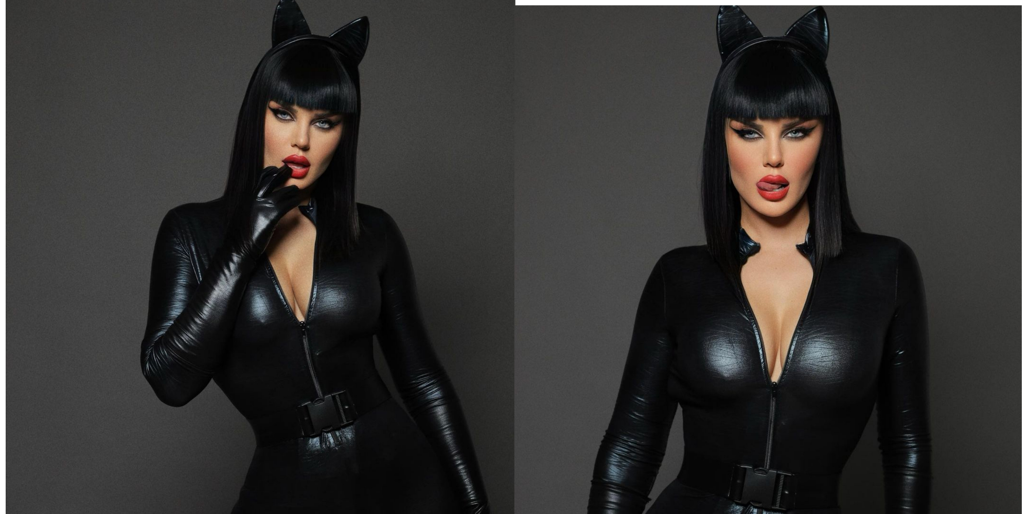 Aspak e frikshme por shumë hot! Kejvina Kthella vjen si një “catwoman” për Halloween