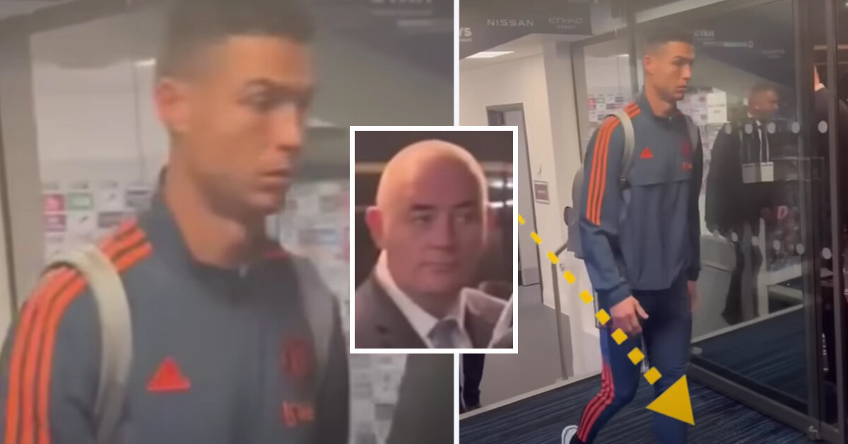 Të kapur nga kamera: Shikoni se si reagoi Ronaldo kur pa logon e City, dhe çfarë bënë lojtarët e tjerë të Man United