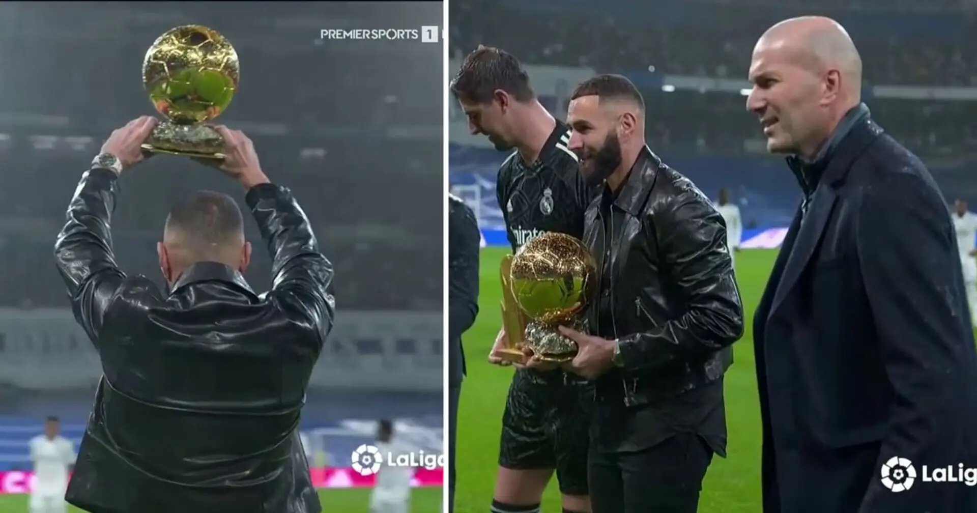 Zidane dhe Modric i dhuruan Benzema-s Topin e Artë në Bernabeu, fotot më të mira nga ceremonia