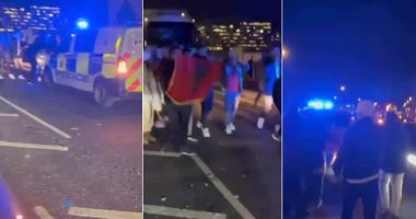VIDEO/ Festën e Flamurit nuk e ndal dot askush, shqiptarët “dëbojnë” policinë në Angli