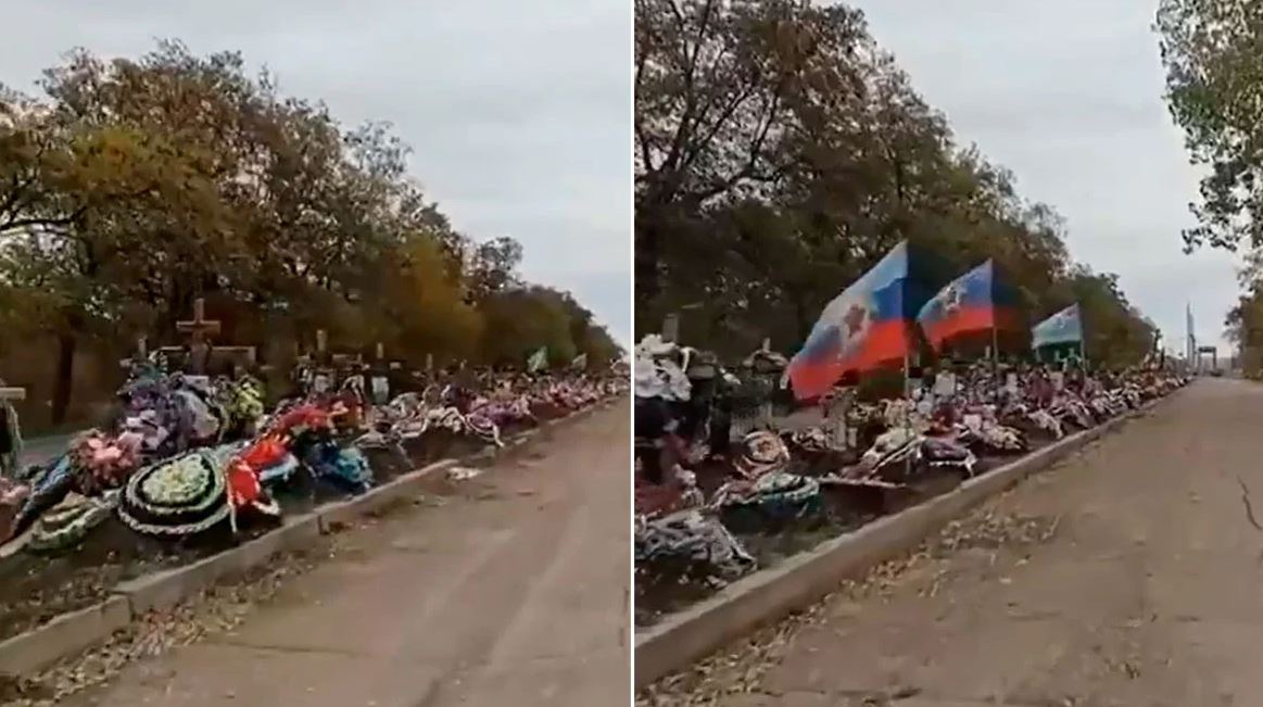Video rrëqethëse tregon varret e ushtarëve rusë në Luhansk