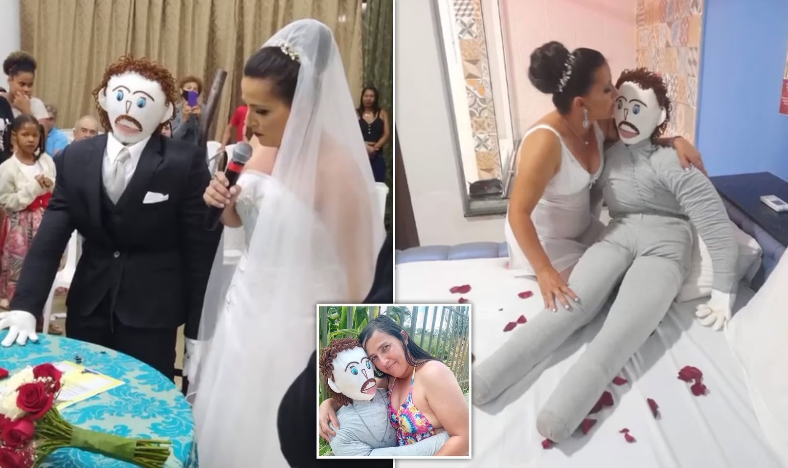 Gruaja martohet me kukullën, pasi “ngeli shtatzëne” pretendon se ai e ka tradhtuar: Gjeta mesazhet
