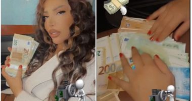 VIDEO/ Rovena Stefa shfaqet e mbuluar e gjitha me euro: Kush tha që s’kam pare