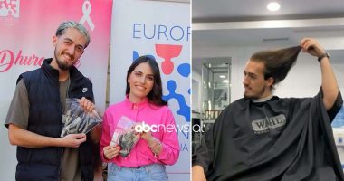 Këngëtari shqiptar bën gjestin e veçantë, pret flokët e gjatë për t’ua dhuruar grave me kancer