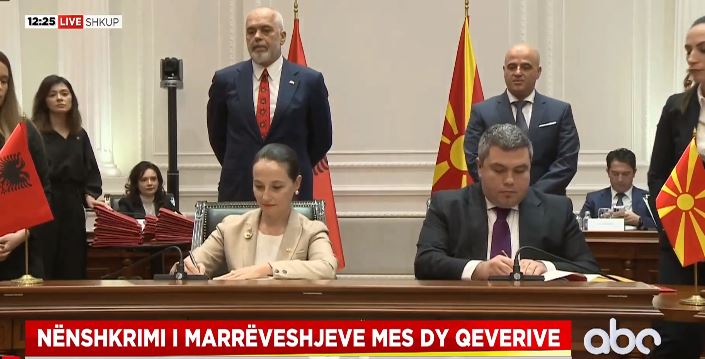 LISTA/ Takimi në Shkup, firmosen 21 marrëveshjet e arritura mes qeverisë së Shqipërisë dhe Maqedonisë së Veriut