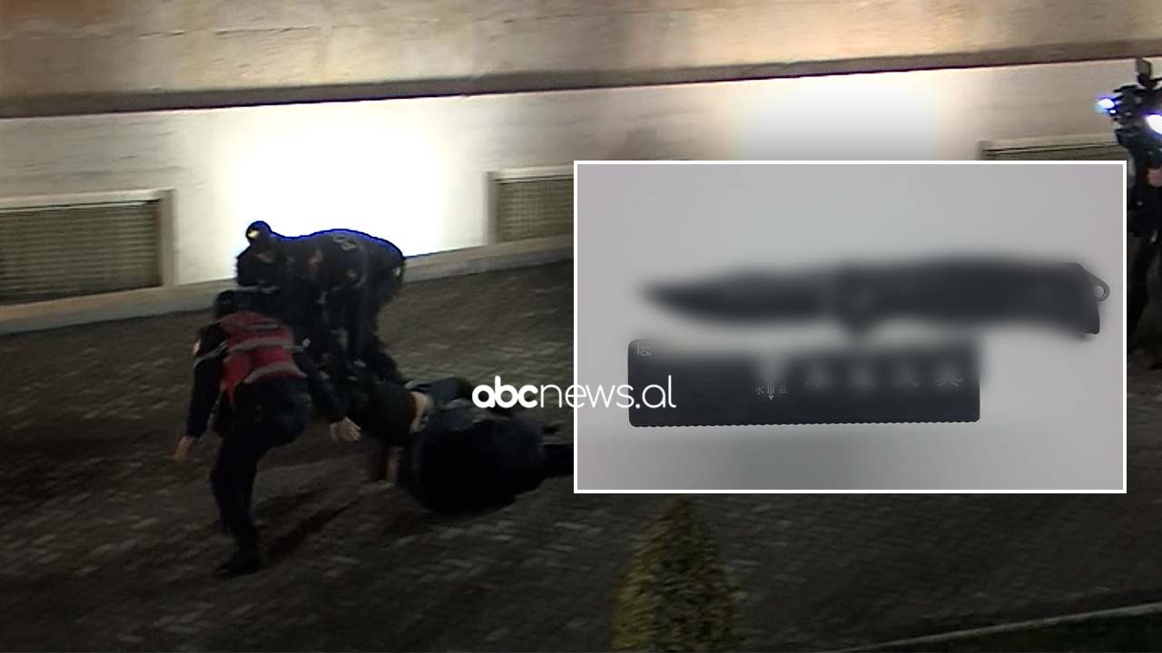 U shoqërua gjatë protestës së PD-PL, policia: 25-vjeçari mbante thikë në dorë dhe kryente lëvizje të pakontrolluara