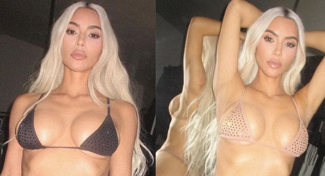 FOTO/E veshur me bikini seksi, Kim Kardashian shfaqet provokuese përpara pasqyrës