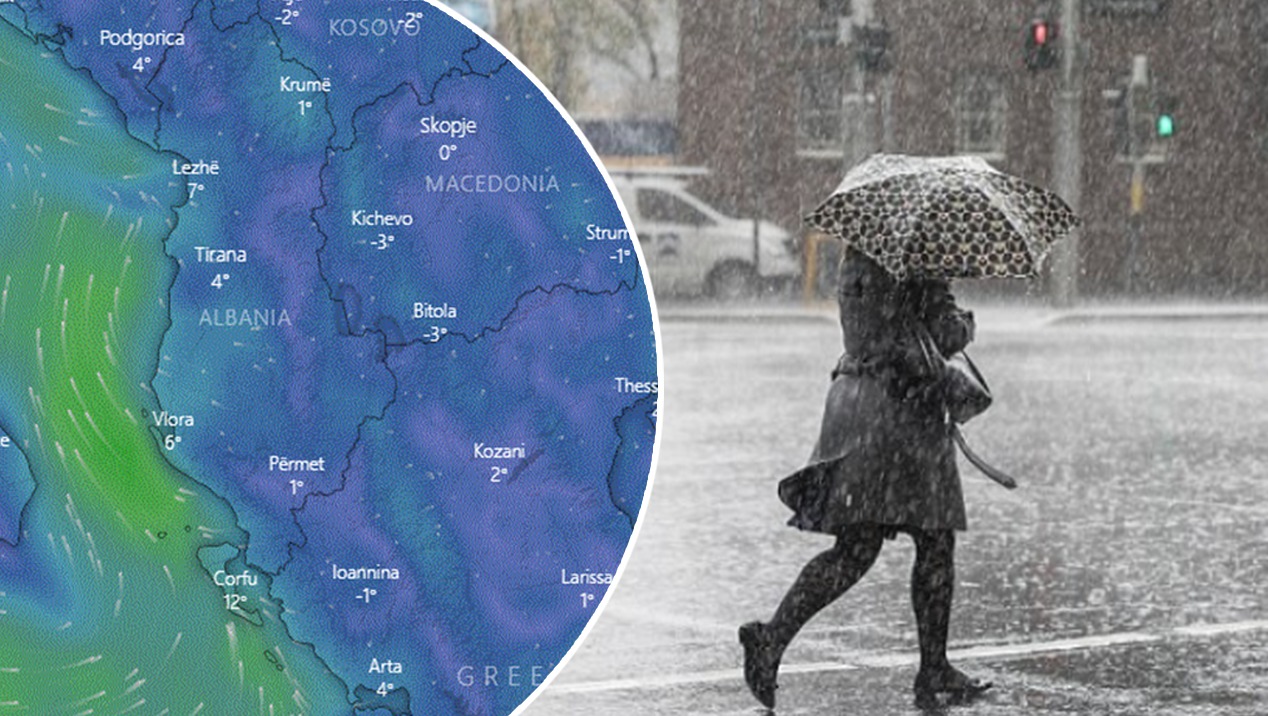 Reshje të dendura shiu dhe rrufe, parashikimi i motit për javën e ardhshme