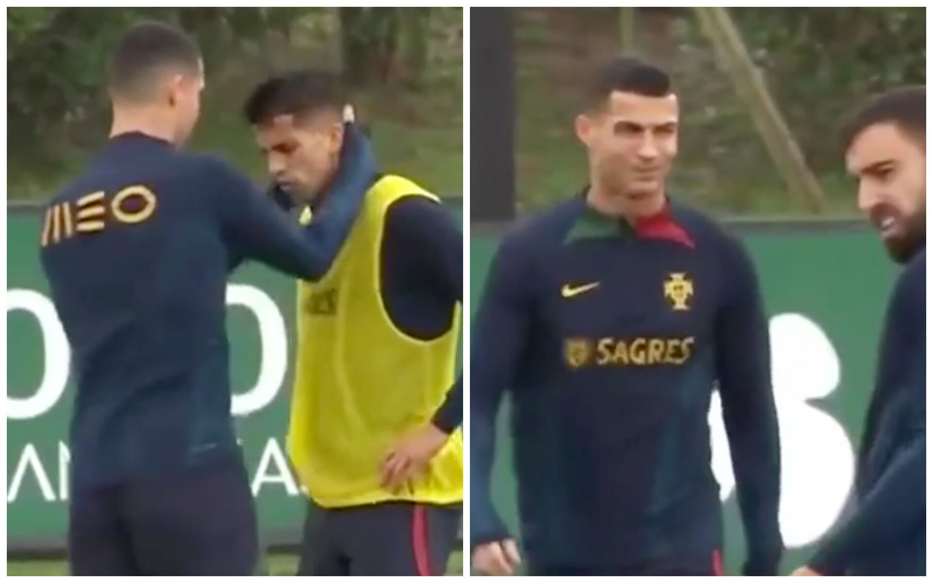 VIDEO/ Çfarë po bën Ronaldo? Për pak i theu qafën Cancelos