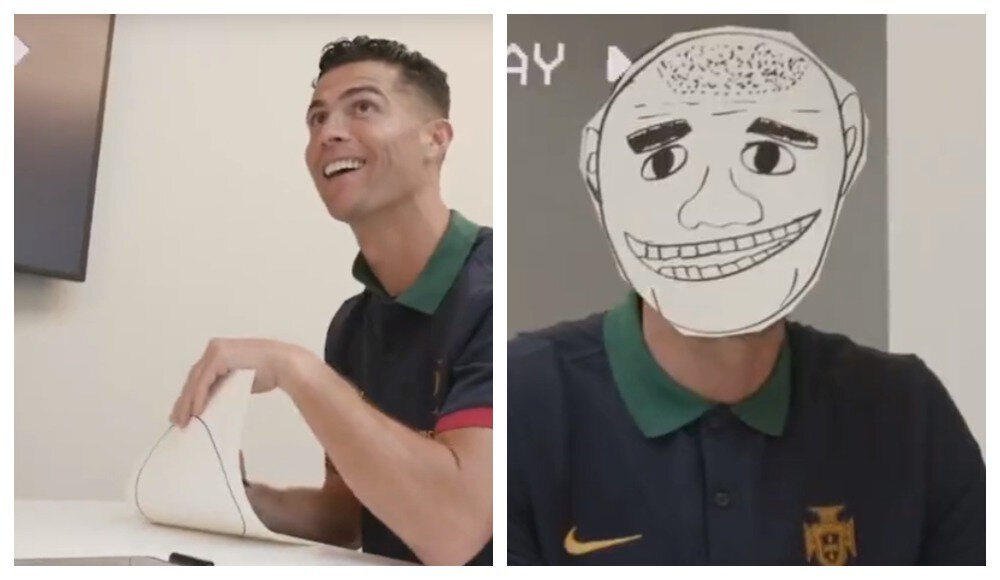 Një video ku Ronaldos i kërkohej të vizatonte një portret të Pepe u bë virale, doli shumë keq, por Cristiano u argëtua