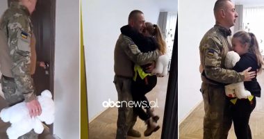 VIDEO/ Nuk e kishte parë prej 9 muajsh për shkak të luftës, babai surprizon vajzën