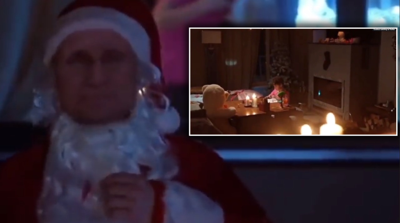 Propaganda ruse, Ukraina poston një video të Putinit si “Santa Claus”