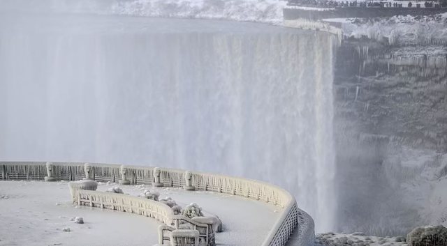 FOTO/ Ujëvarat e Niagarës kthehen në një tokë magjike dimri