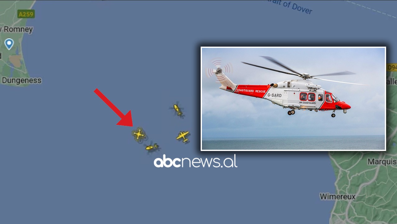 VIDEO/ Momenti kur dy helikopterë kërkojnë për viktima dhe të mbijetuar në Kanalin Anglez