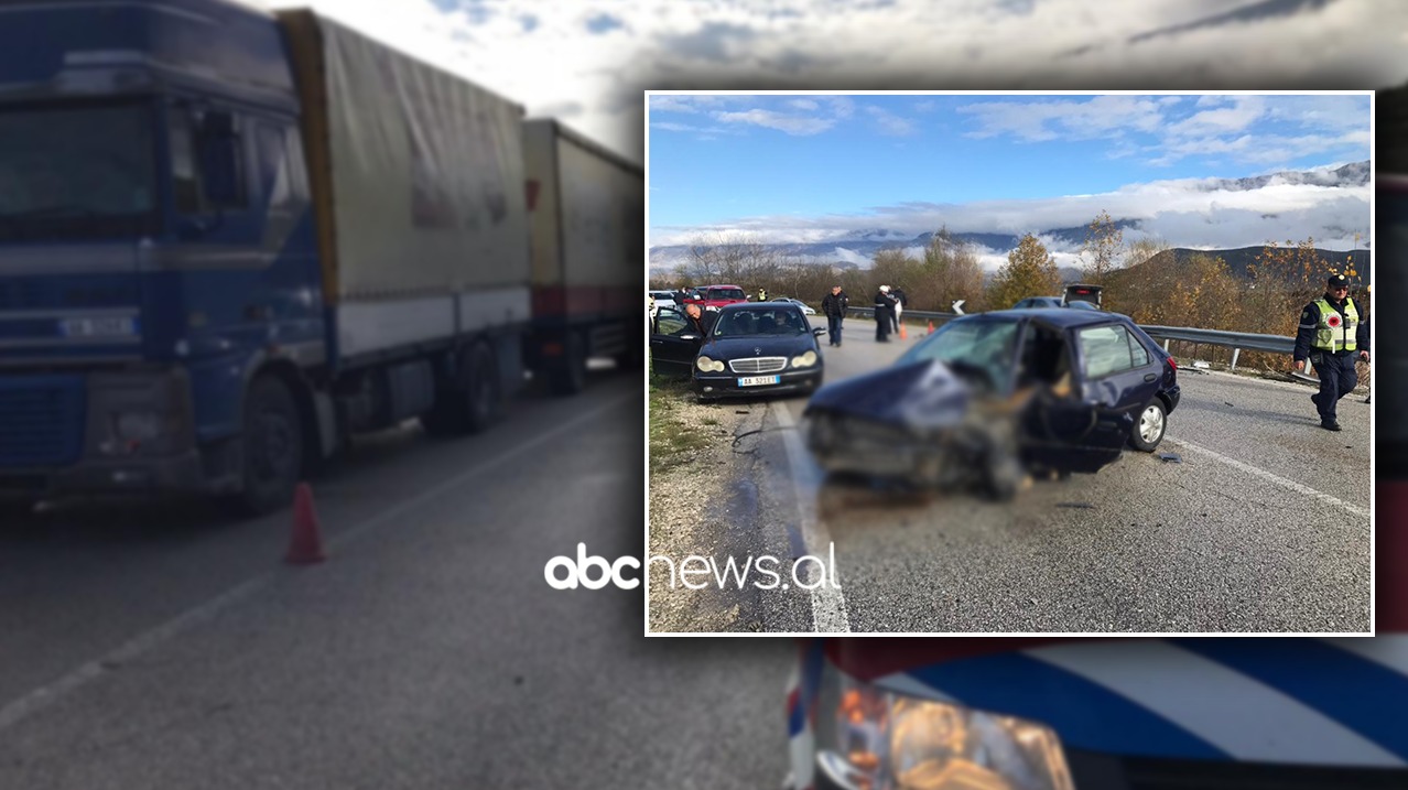 Përplasen dy makina në rrugën Gjirokastër-Tepelenë, shoferët përfundojnë në spital