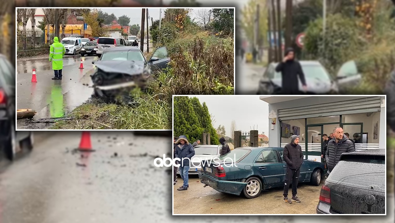 VIDEO/ Makina përplas biçikletën dhe 3 mjete të tjera në rrugën Lezhë-Shëngjin, përfundon në lokal