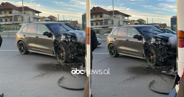 “Porsche” përplaset me urbanin në Tiranë