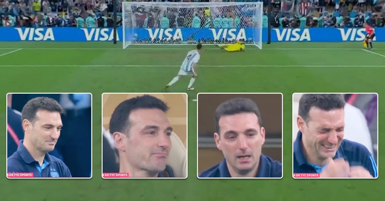 FOTO/ Scaloni u përpoq të përmbajë emocionet pas fitores së Argjentinës por nuk funksionoi