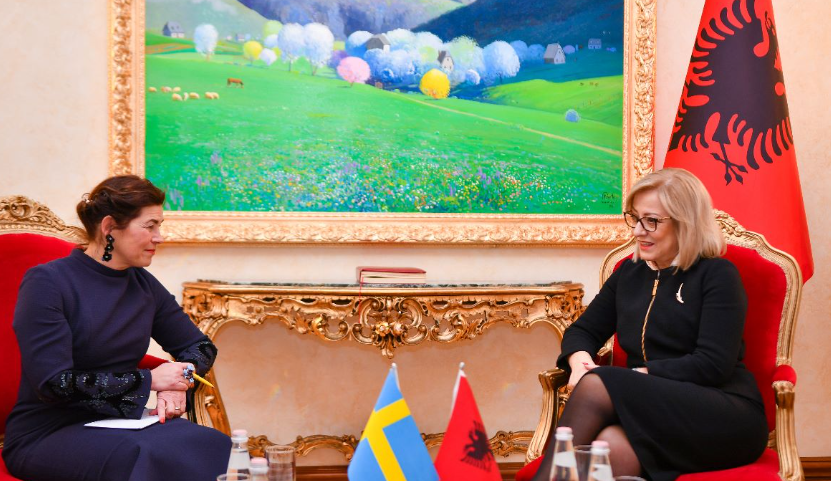 Speaker of Albanian Parliamen meets the ambassador of Sweden