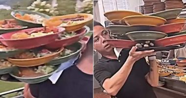 VIDEO/Ngre dhjetëra pjata në vetëm një tabaka, kamarieri bëhet viral në rrjet