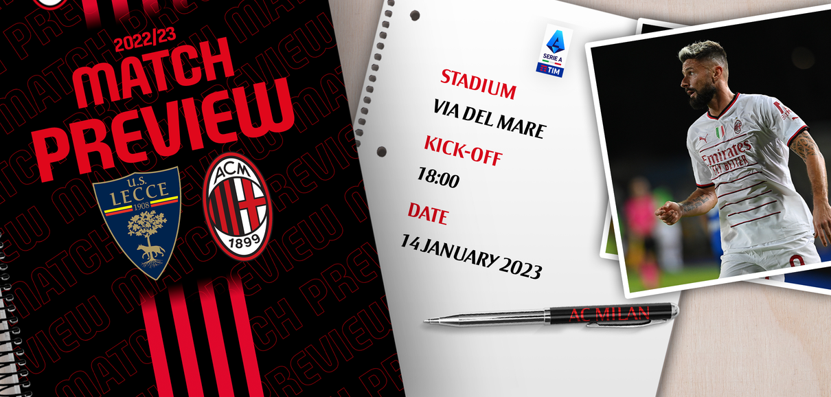 Formacionet zyrtare Lecce-Milan