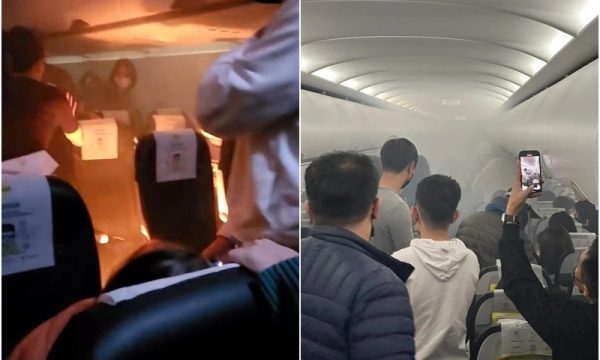 VIDEO/ Merr flakë karikuesi i telefonit në avion, lëndohen dy pasagjerë