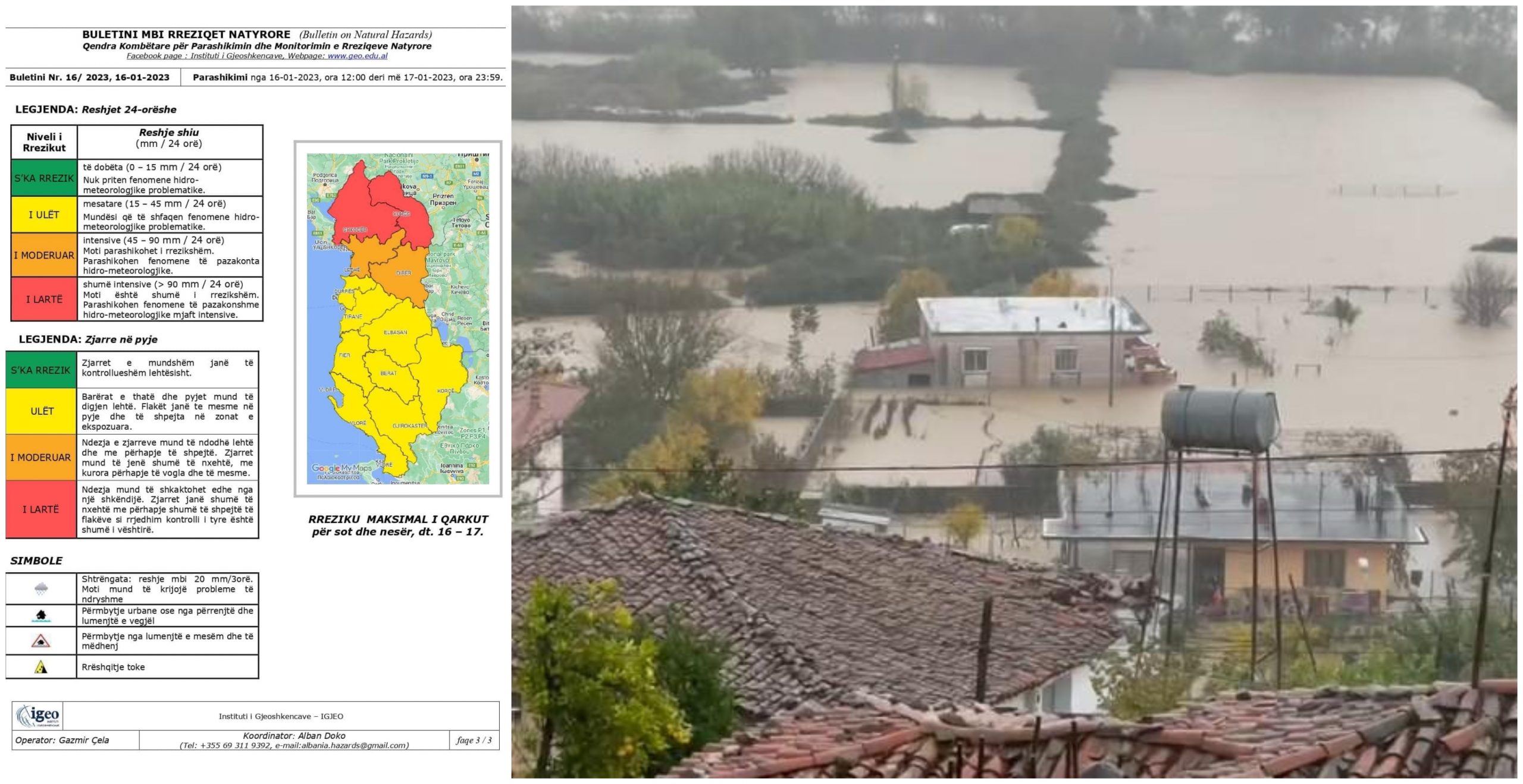 Frika nga përmbytjet për shkak të reshjeve të dendura të shiut, Bashkia e Shkodrës bën njoftimin e rëndësishëm