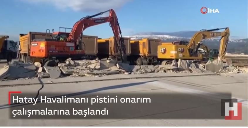 VIDEO/ U hap në mes nga tërmeti, nis puna për riparimin e pistës së Aeroportit Hatay