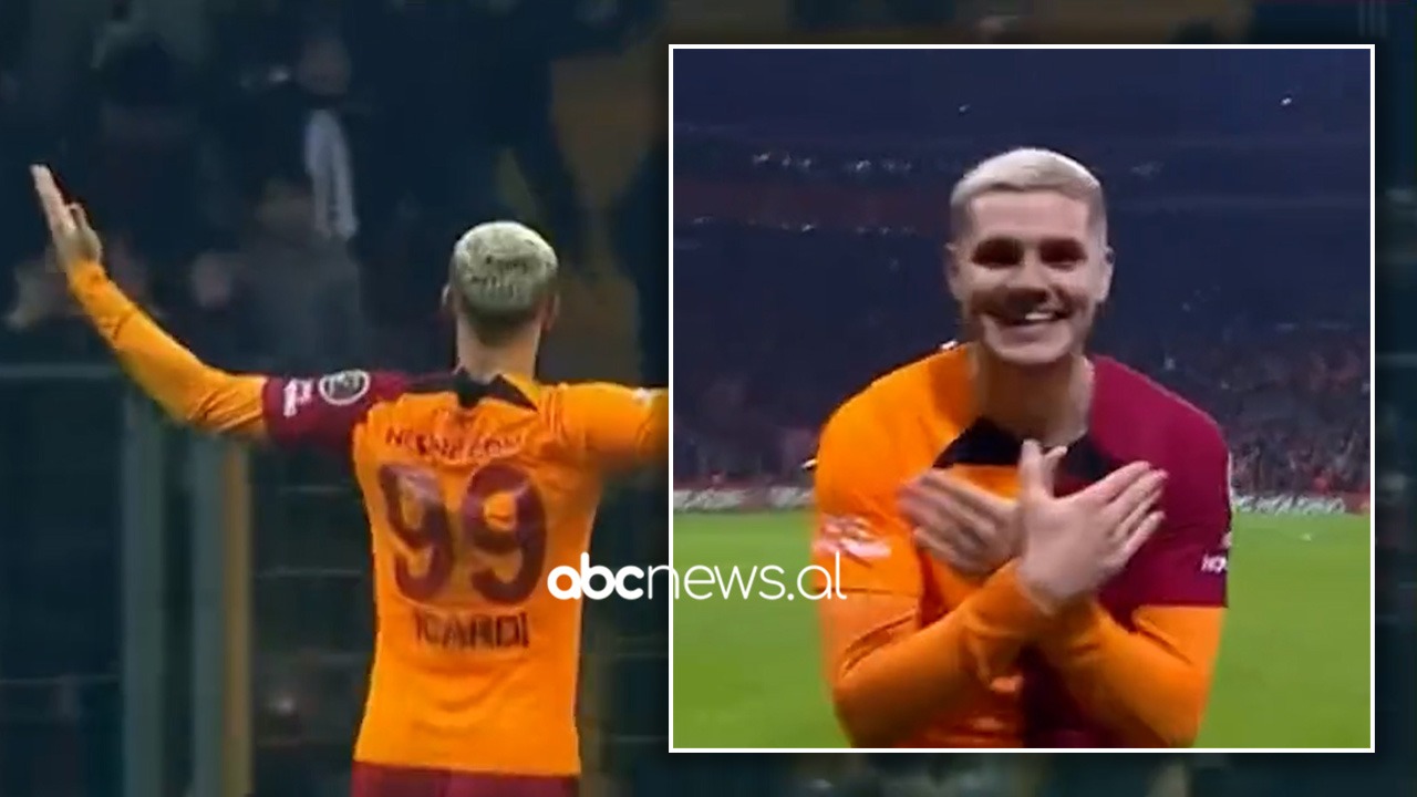 VIDEO/ Icardi i dhuron i vetëm fitoren Galatasarayt, golin e dytë e feston me “shqiponjën”