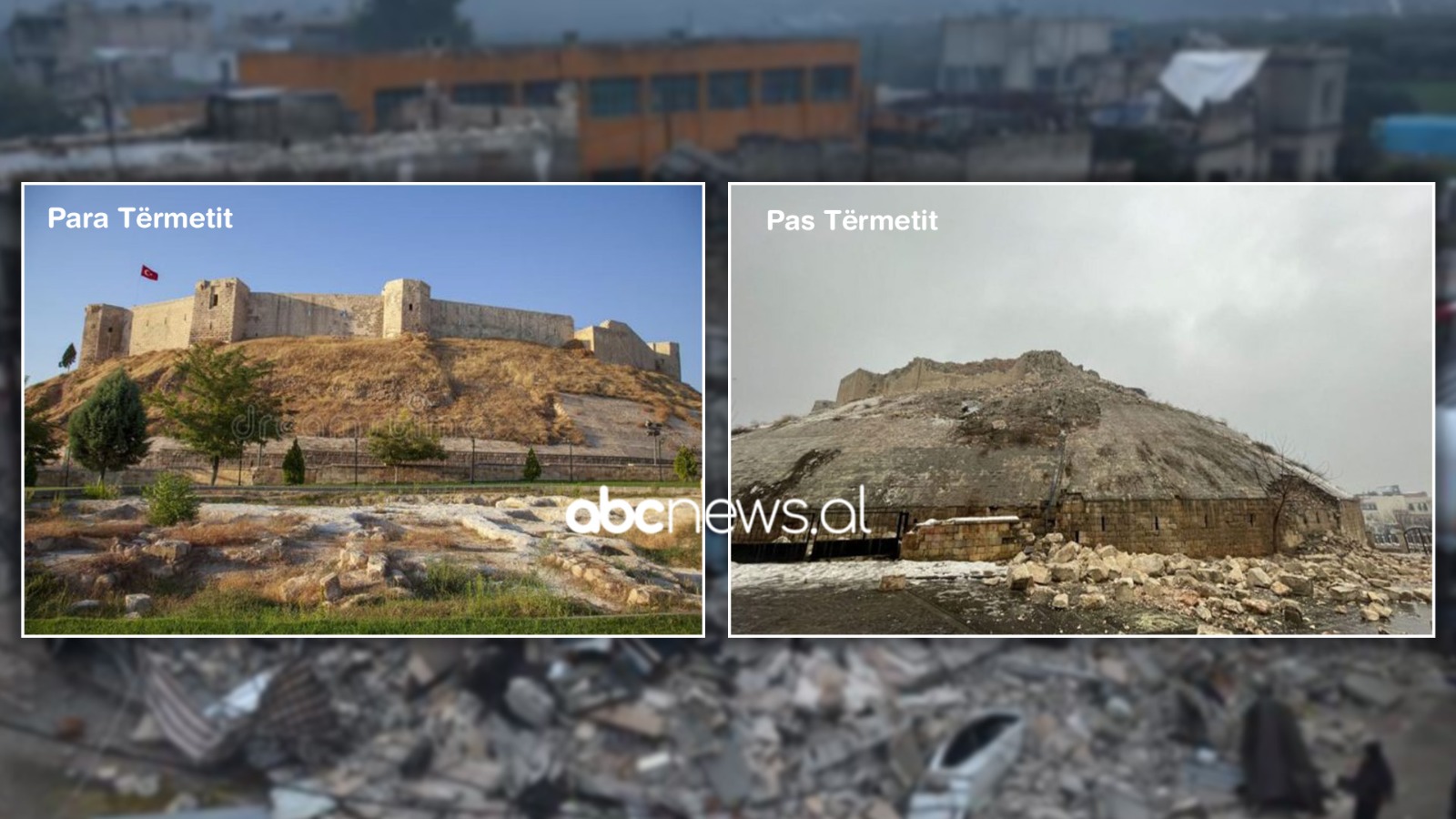 FOTO/ Tërmeti i fuqishëm në Turqi, shembet kalaja shekullore në Gaziantep